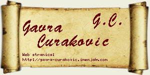 Gavra Curaković vizit kartica